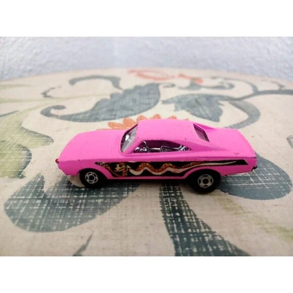 Vintage 1971 Lesney Matchbox Superfast No. 70 Pink Dodge Charger Dragster Mopar